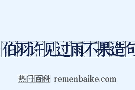 伯羽许见过雨不果造句是什么意思的图片